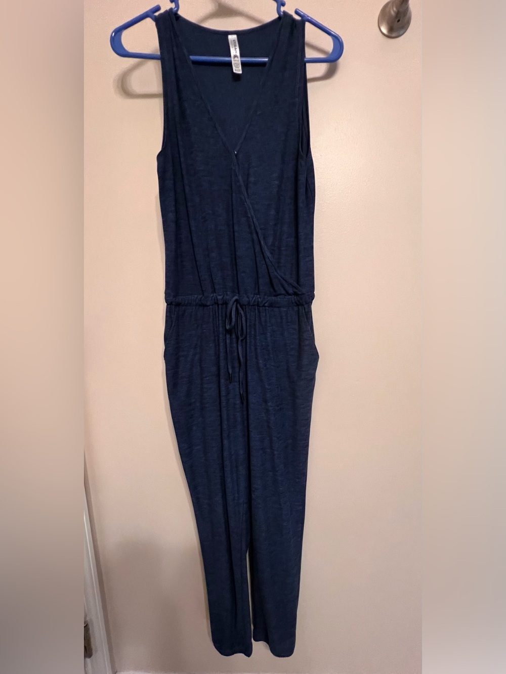 Kyodan Navy Sleeveless Drawstring Jumpsuit